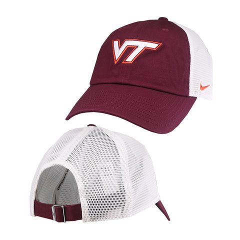 Virginia Tech Unstructured Mesh Back Hat: Maroon by Nike