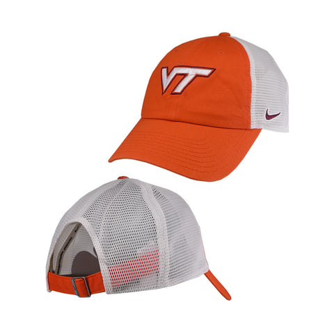 Virginia Tech Unstructured Mesh Back Hat: Orange by Nike