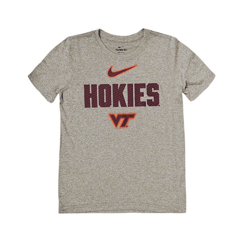 Virginia Tech Youth Dri-FIT Legend Hokies T-Shirt: Gray by Nike