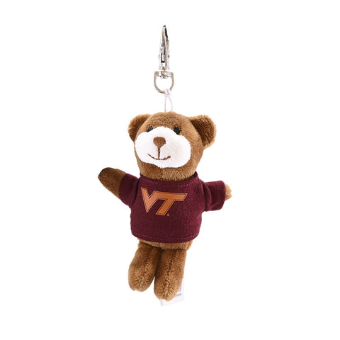 Virginia Tech Plush Bear Keychain