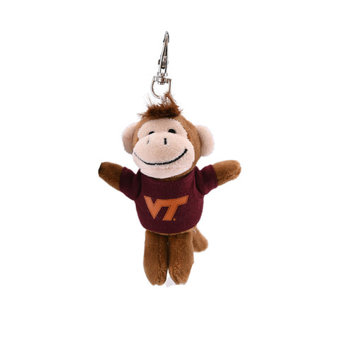 Virginia Tech Plush Monkey Keychain