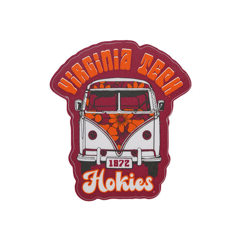 Virginia Tech Groovy Van Mini Decal