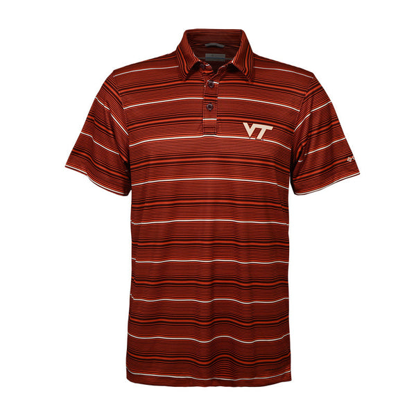 Virginia Tech Men's CLG Super Terminal Striped Polo by Columbia – Campus Emporiu
