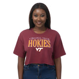 Virginia Tech Women's Boxy Crop T-Shirt: Maroon