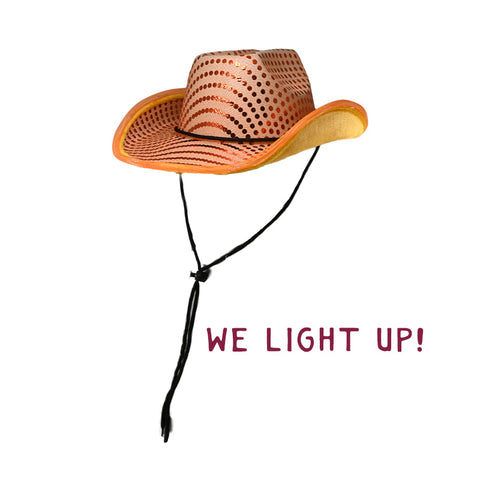 Orange Lighted Spirit Cowboy Hat