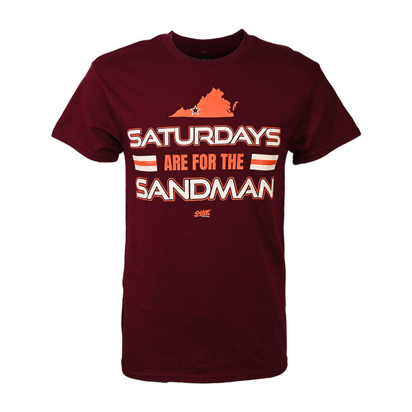 Saturdays are for the Sandman T-Shirt: Maroon by Smack Apparel – Campus Emporium