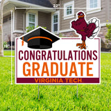 Virginia Tech Congratulations Graduate HokieBird Lawn Sign
