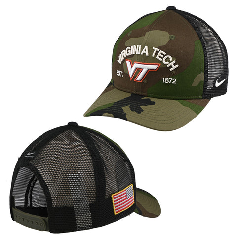 Virginia Tech 2025 Military Rise Trucker Hat by Nike