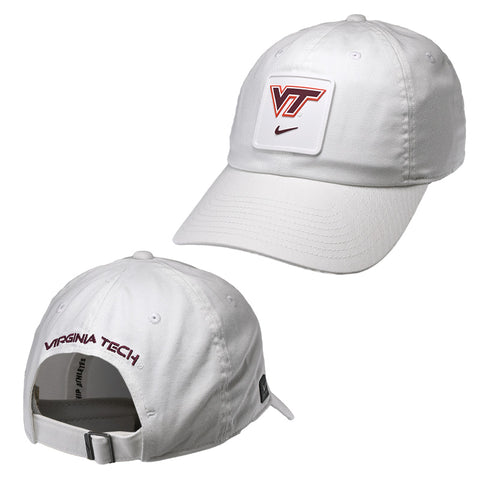 Virginia Tech 2026 Logo Patch Authentics Club Hat: White by Nike