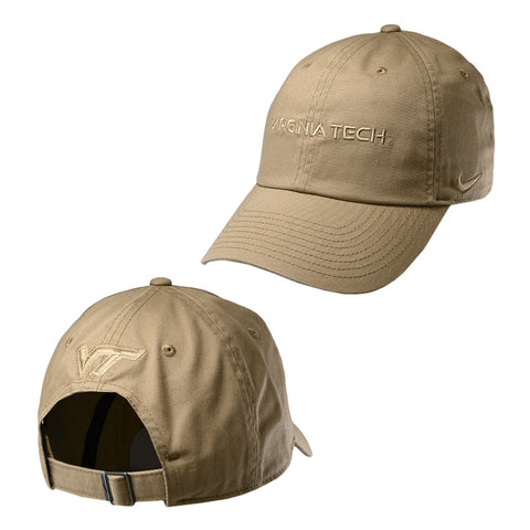 Virginia Tech 2026 Wordmark Fanwear Club Hat: Parachute Beige by Nike