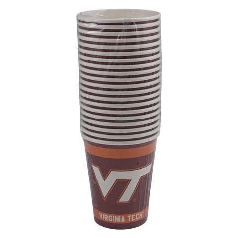 Virginia Tech 20 Pack Paper Cups 9 oz.