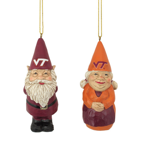 Virginia Tech 2 Pack Gnome Ornaments