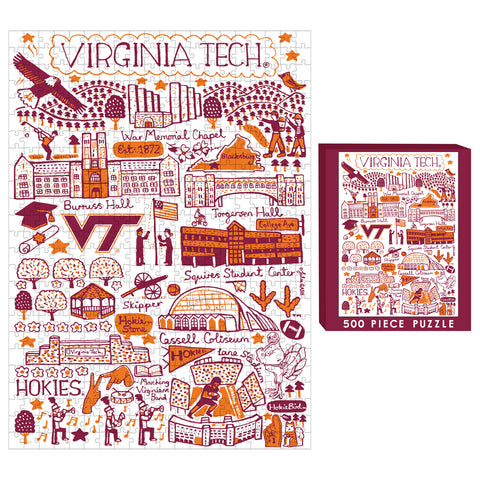 Virginia Tech 500 Piece Puzzle by Julia Gash