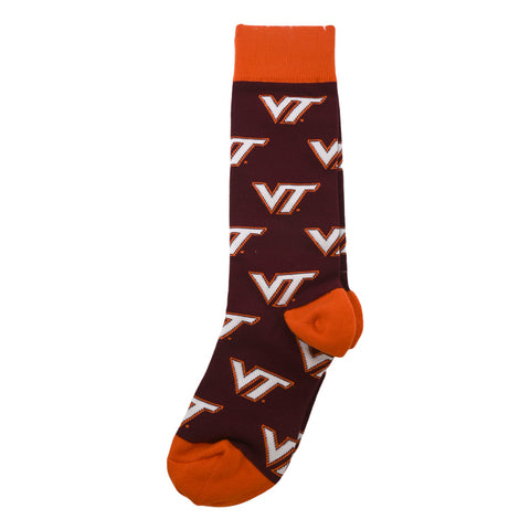 Virginia Tech All Over Logo Sock