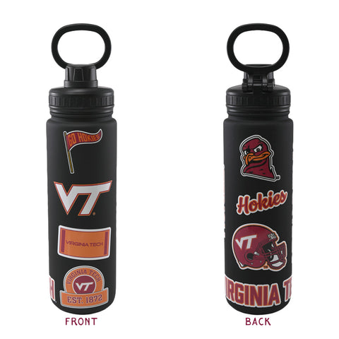 Virginia Tech All Over Wrap 24 oz. Stainless Steel Water Bottle