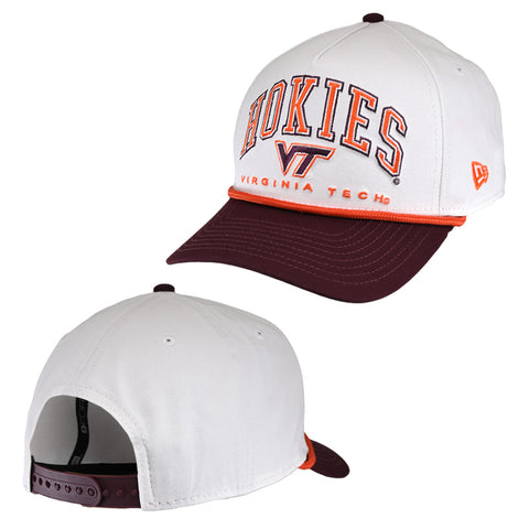 Virginia Tech Arch Rope  Hat: White  by New Era