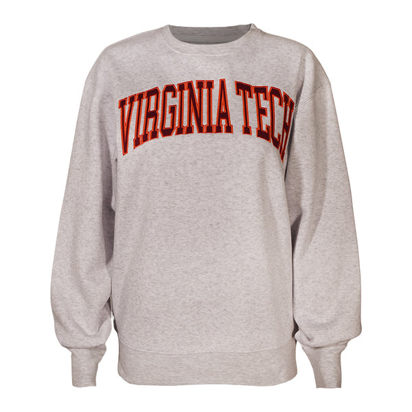 Virginia Tech Arched Twill Crewneck Sweatshirt: Ash Gray – Campus Emporium