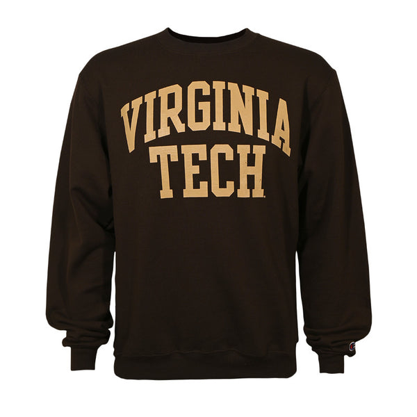 Virginia Tech Authentic Crew Sweatshirt: Mocha by Champion – Campus Emporium