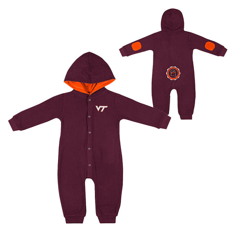 Virginia Tech Baby Lumpy Space Waffle Romper