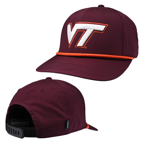 Virginia Tech Back Nine Rope Hat by Legacy: Maroon