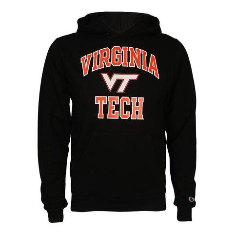 Virginia Tech Basic Hooded Sweatshirt: Black by Champion