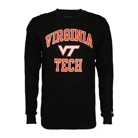 Virginia Tech Basic Long-Sleeved T-Shirt: Black by Champion