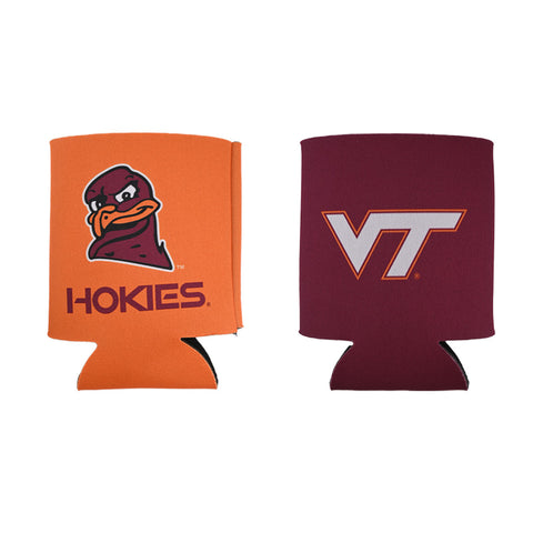 Virginia Tech Can Cooler Two Pack: Logo and HokieBird