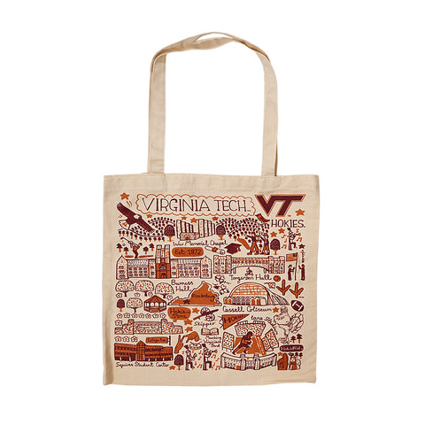 Virginia Tech Canvas Slim Tote by Julia Gash