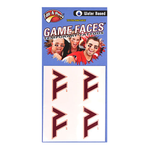 Virginia Tech Classic Water Based Logo  Face Tattoos