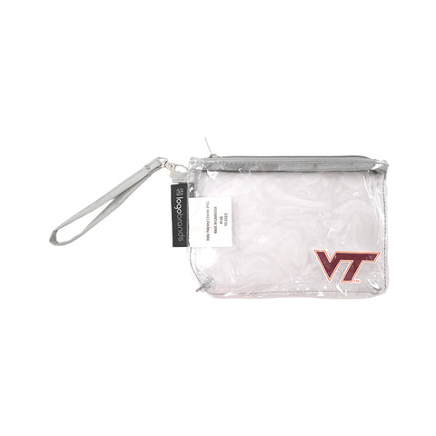 Virginia Tech Clear Wristlet Gray Trim