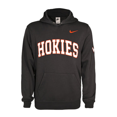 Virginia Tech Club Fleece Tackle Twill Hooded Sweatshirt: Anthracite by Nike