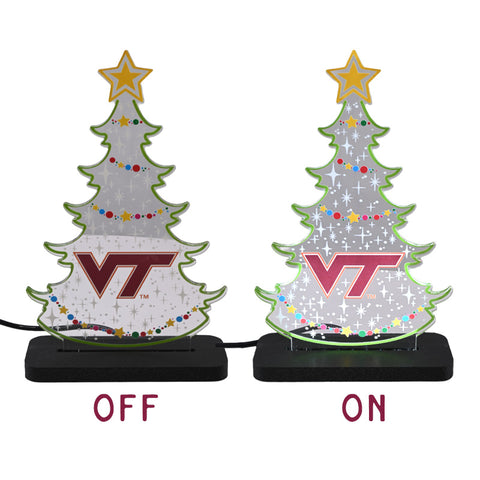 Virginia Tech College Holiday Tree Desklite LED Decor