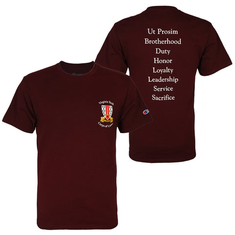 Virginia Tech Corps of Cadets T-Shirt: Maroon by Champion