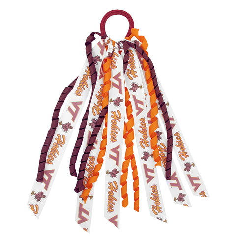 Virginia Tech Curly Q Ribbons Hair Tie