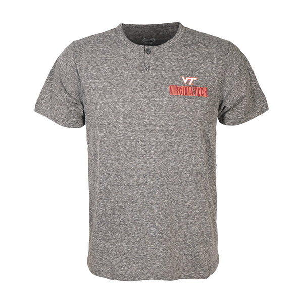 Virginia Tech Elevation Henley T-shirt: Charcoal – Campus Emporium