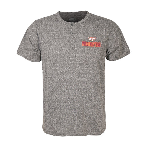 Virginia Tech Elevation Henley T-shirt: Charcoal