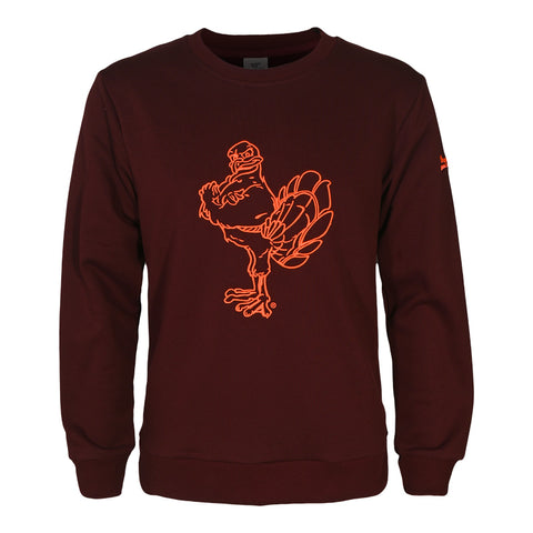 Virginia Tech Embroidered HokieBird Crewneck Sweatshirt