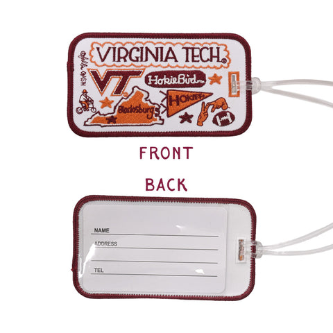Virginia Tech Embroidered Maroon Luggage Tag by Julia Gash