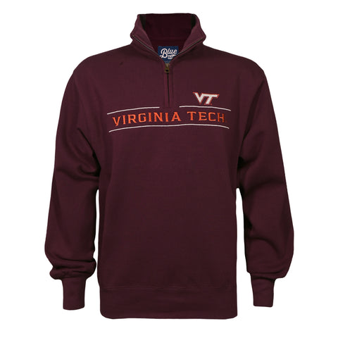 Virginia Tech Embroidered Quarter-Zip Sweatshirt: Maroon