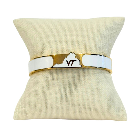 Virginia Tech Enamel State Bracelet, Wide by The Burg Box
