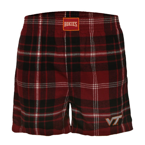 Virginia Tech Flannel Plaid Boxer Shorts