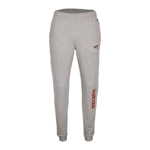 Virginia Tech Fleece Jogger: Heather Gray by Champion
