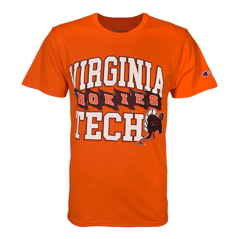 Virginia Tech Football HokieBird T-Shirt: Orange by Champion