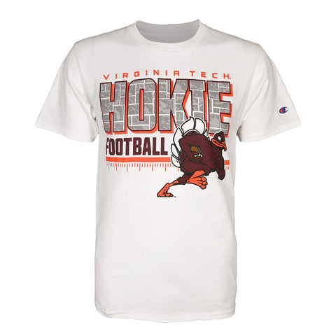 Virginia Tech Football HokieBird T-Shirt: White by Champion
