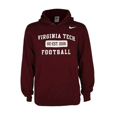 Virginia Tech Football Re-Established 2026 Hooded Sweatshirt T-Shirt by Nike