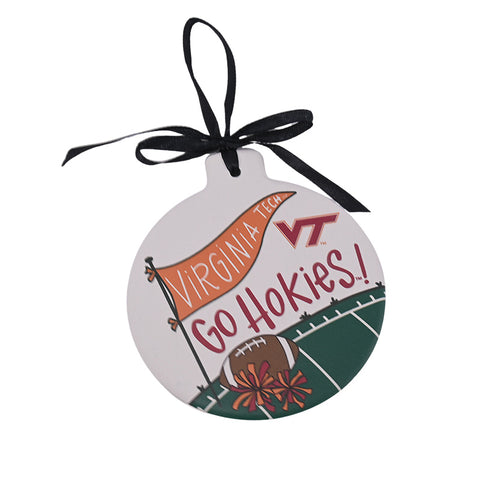 Virginia Tech Go Hokies Flat Ornament