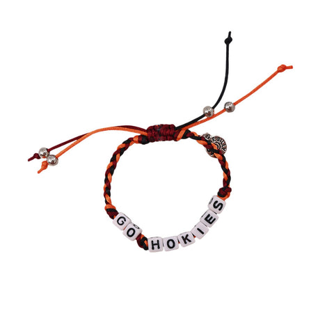 Virginia Tech Go Hokies Thick Braid Bracelet