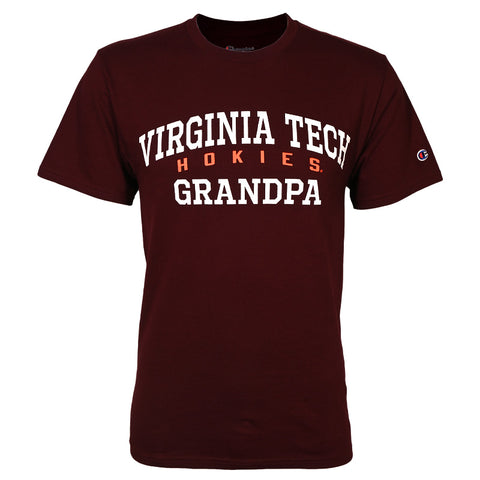 Virginia Tech Grandpa T-Shirt: Maroon by Champion