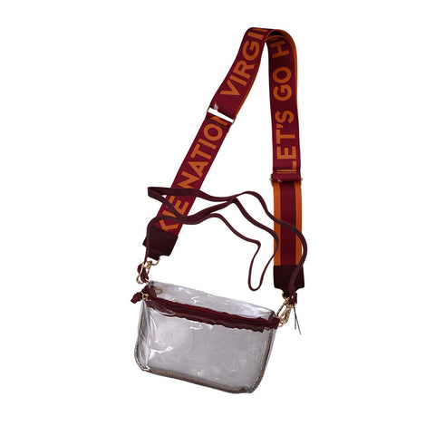 Virginia Tech Hailey Clear Sling Purse