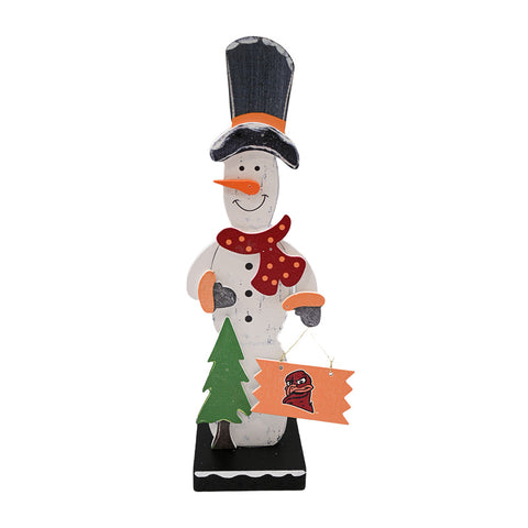 Virginia Tech HokieBird Logo Chunky Snowman FIgure Ornament